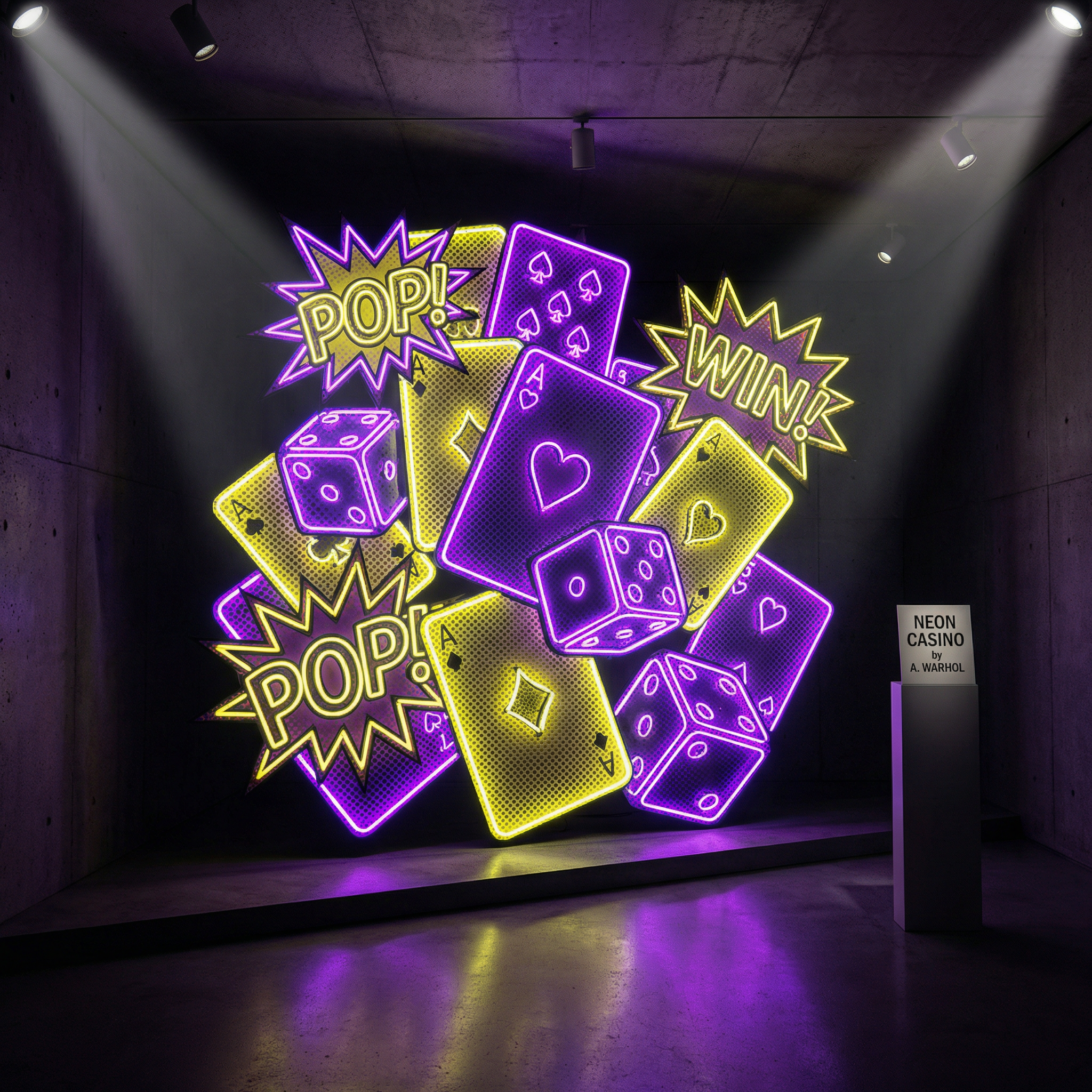 壹号娱乐 - 霓虹扑克牌骰子艺术