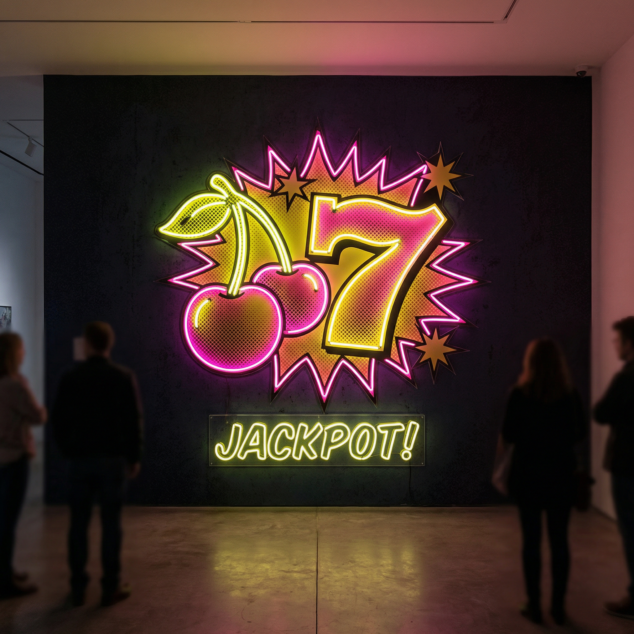 壹号娱乐 - 霓虹幸运符号艺术